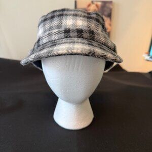 Black, Grey and White Plaid Hat